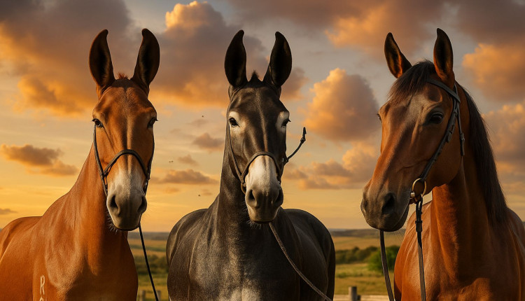 mulas jumentos cavalos e equinos