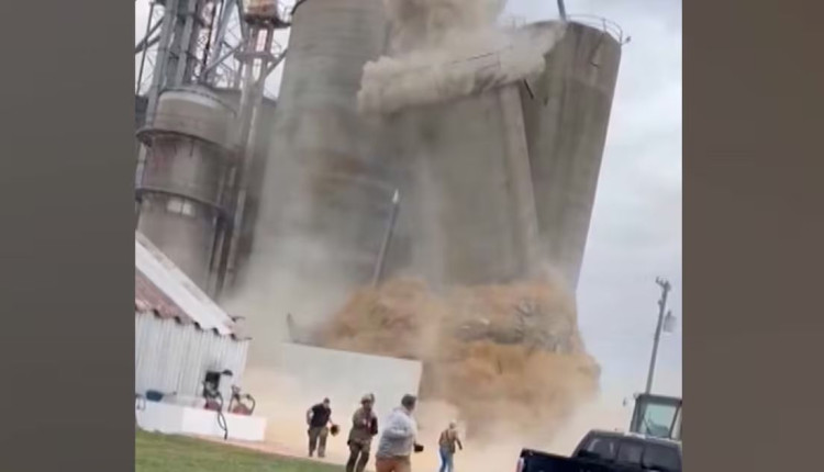 silo de grao desaba