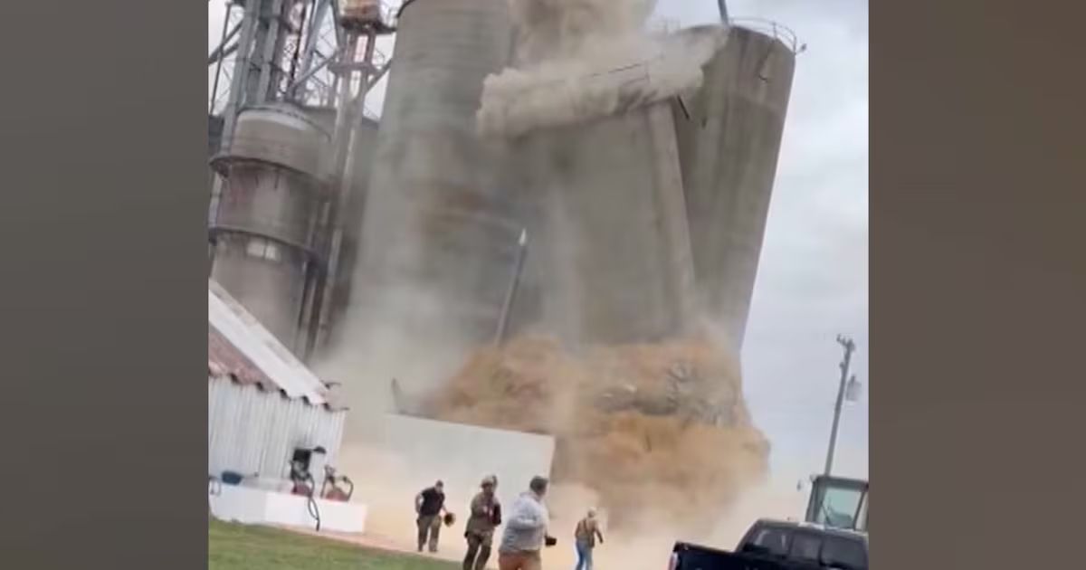 silo de grao desaba