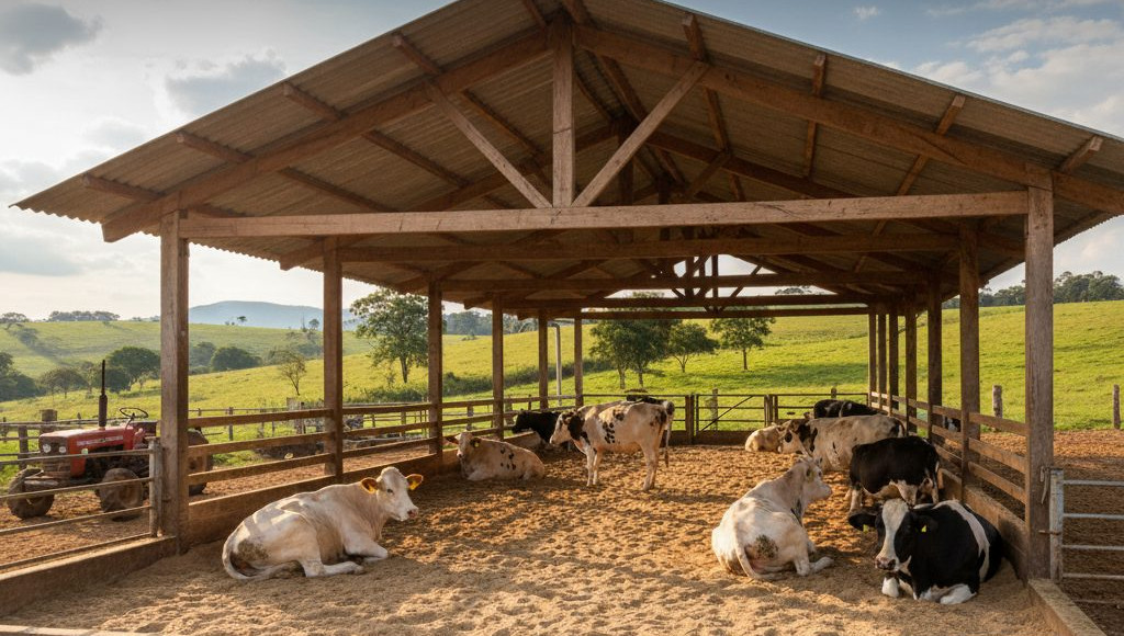 Como montar um Free Stall Caipira simples e econômico para vacas leiteiras