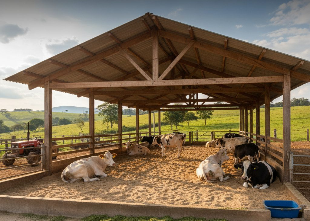 Como montar um Free Stall Caipira simples e econômico para vacas leiteiras