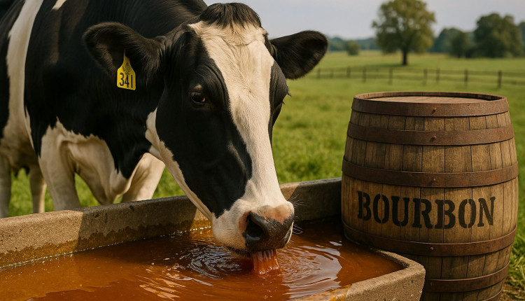 vacas ganham dieta à base do xarope do whisky bourbon