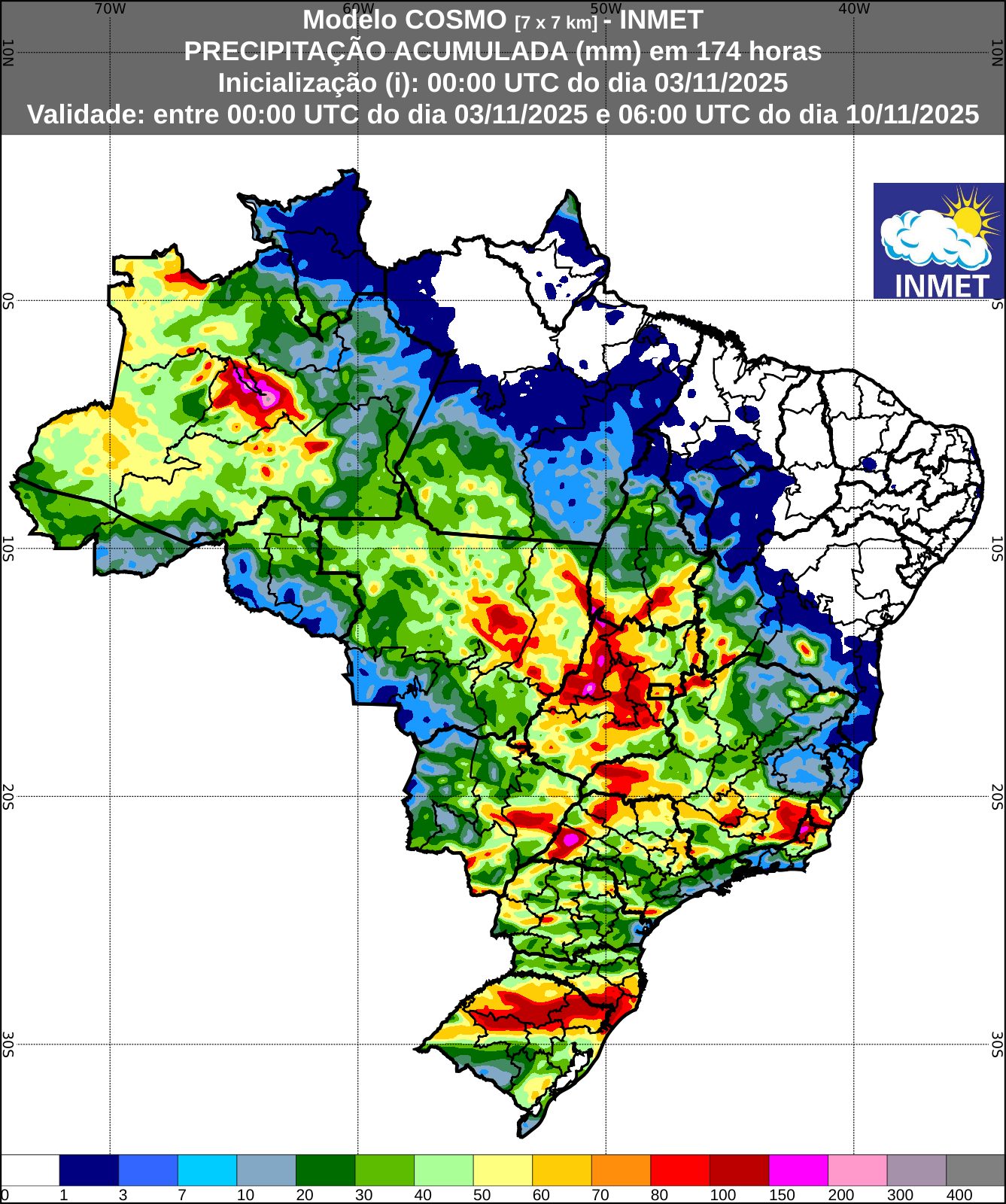 Chuvas - previsão do tempo