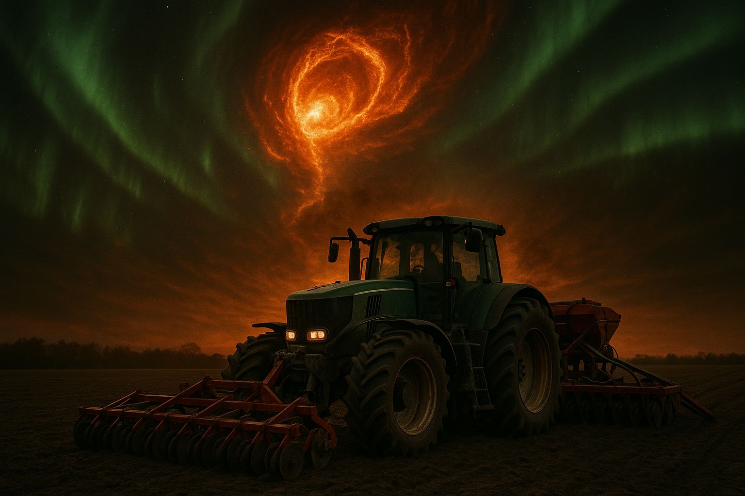 tratores possuídos durante tempestades solares