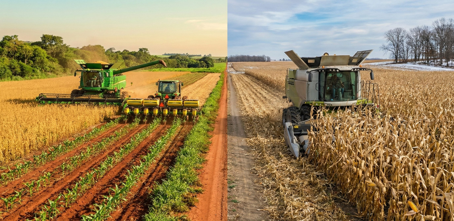 Por que os EUA "perdem" para o Brasil na quantidade de safras anuais?