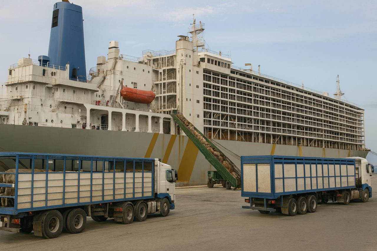 exportação de gado vivo