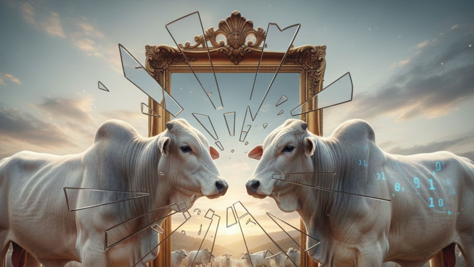 genetica do gado nelore - espelho quebrado