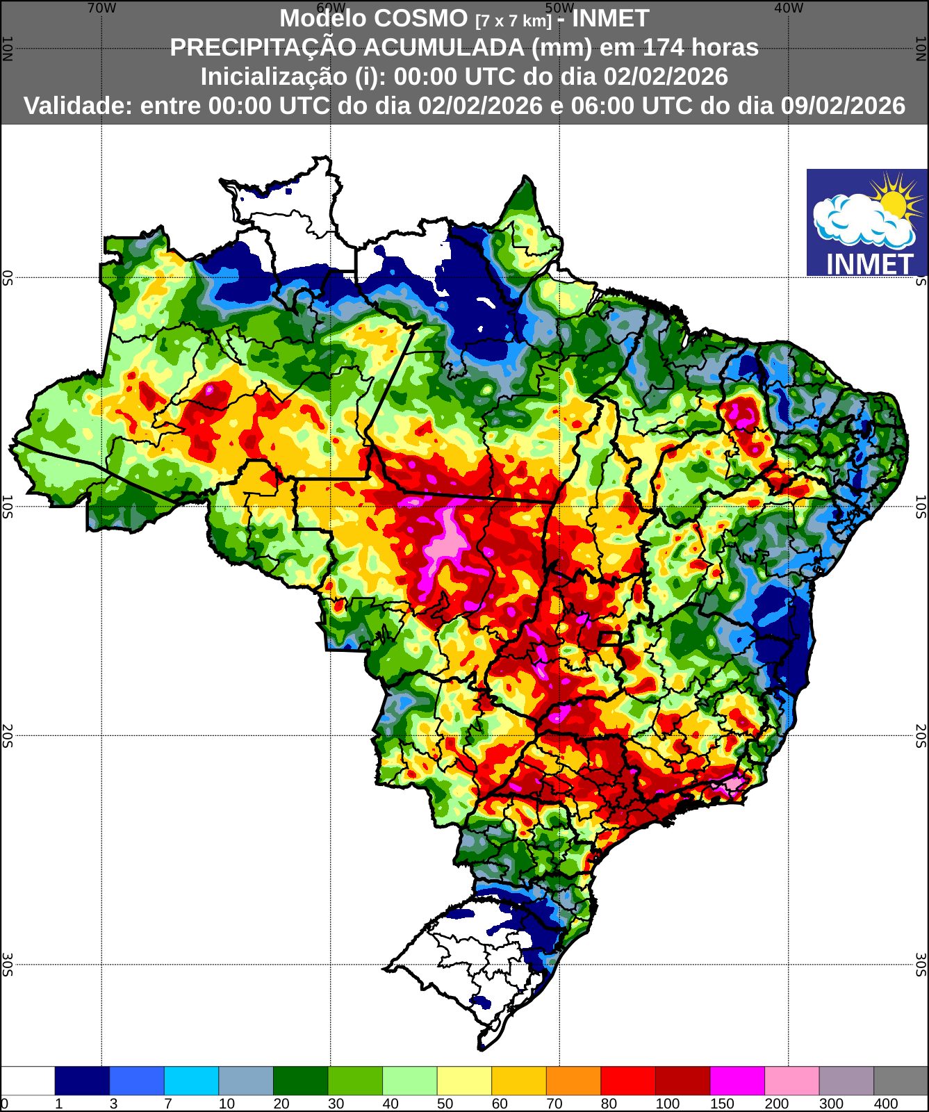 ALERTA: Chuva de 200 mm e ventos de 100 km/h atinge três regiões nesta semana, diz Inmet