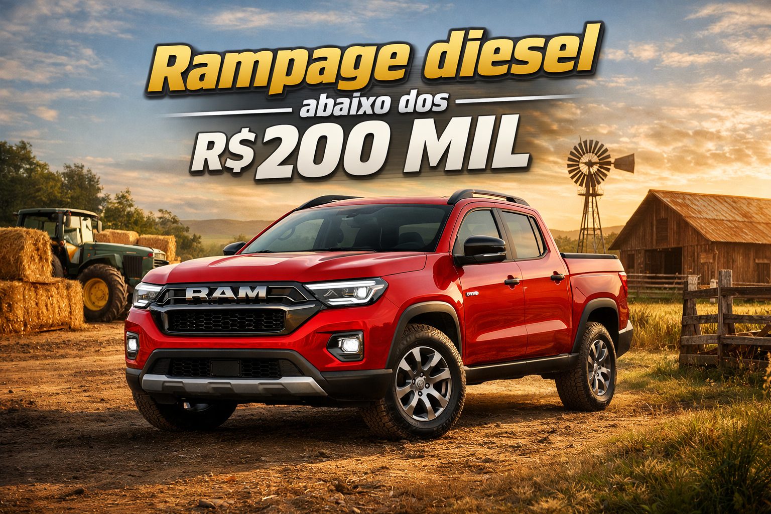 Ram corta R$ 29 mil e faz Rampage diesel custar menos que flex — produtores entram na mira