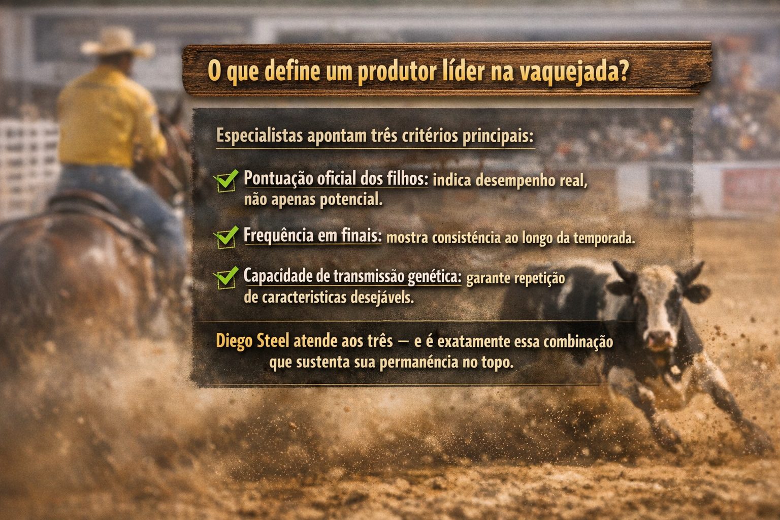 Diego Steel faz história e conquista o 4º título de Melhor Produtor da Vaquejada