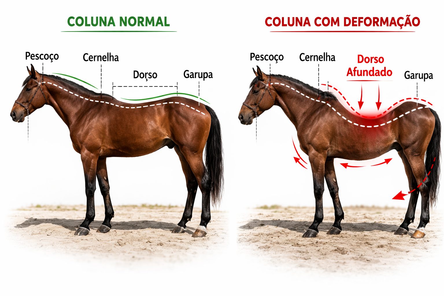 Montar potro cedo demais pode destruir a coluna e comprometer toda a vida do cavalo