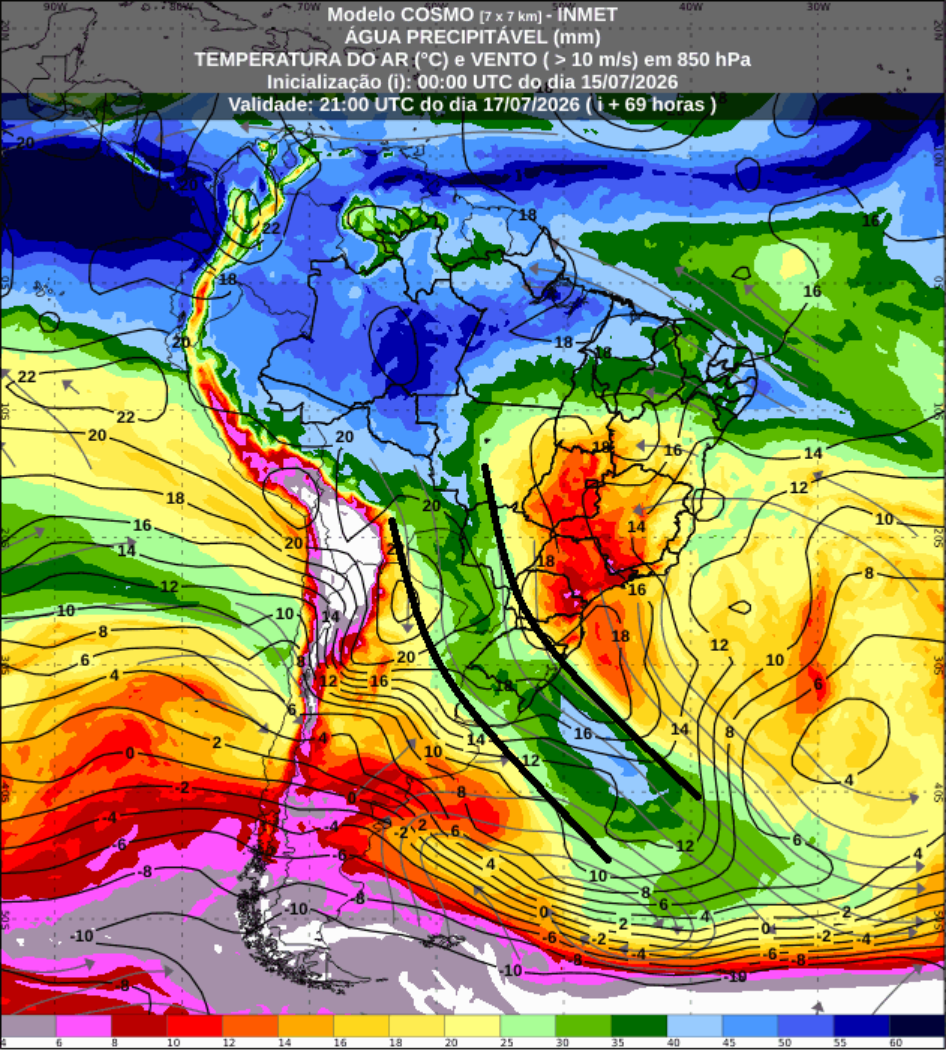 Três ciclones extratropicais colocam o Rio Grande do Sul em alerta; chuva pode superar 300 mm
