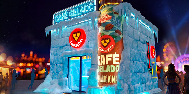 3 Corações lança linha de cafés gelados e ativações nostálgicas no Rock in Rio 2026