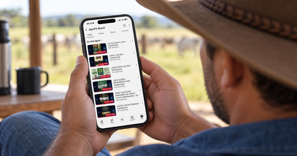 AgroTV faz historia com seis leiloes transmitidos ao mesmo tempo e mais de 1.800 espectadores ao vivo