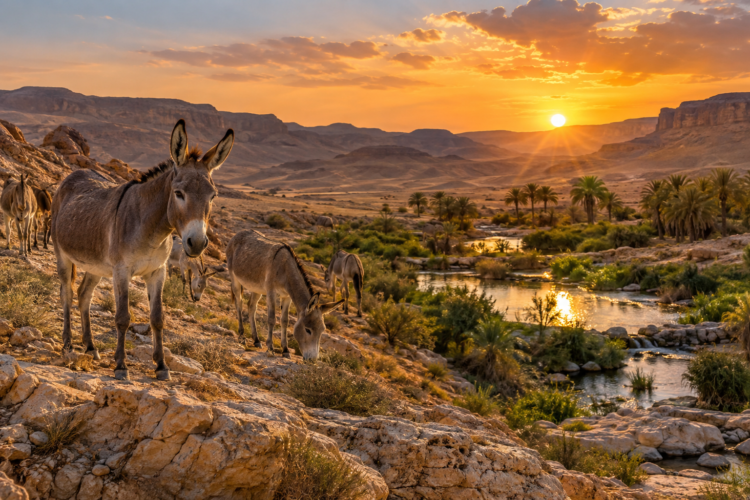 Soltaram 28 asnos em um deserto quase sem água; décadas depois, eles mudaram a paisagem
