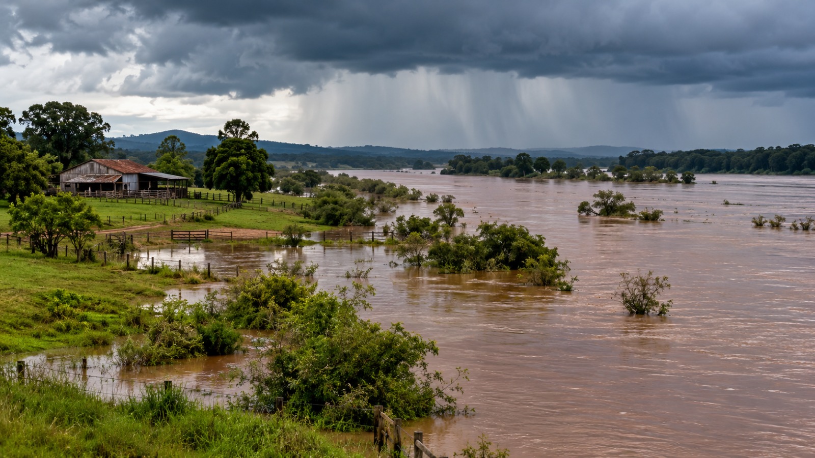 alerta de inundacao no rio Jacui