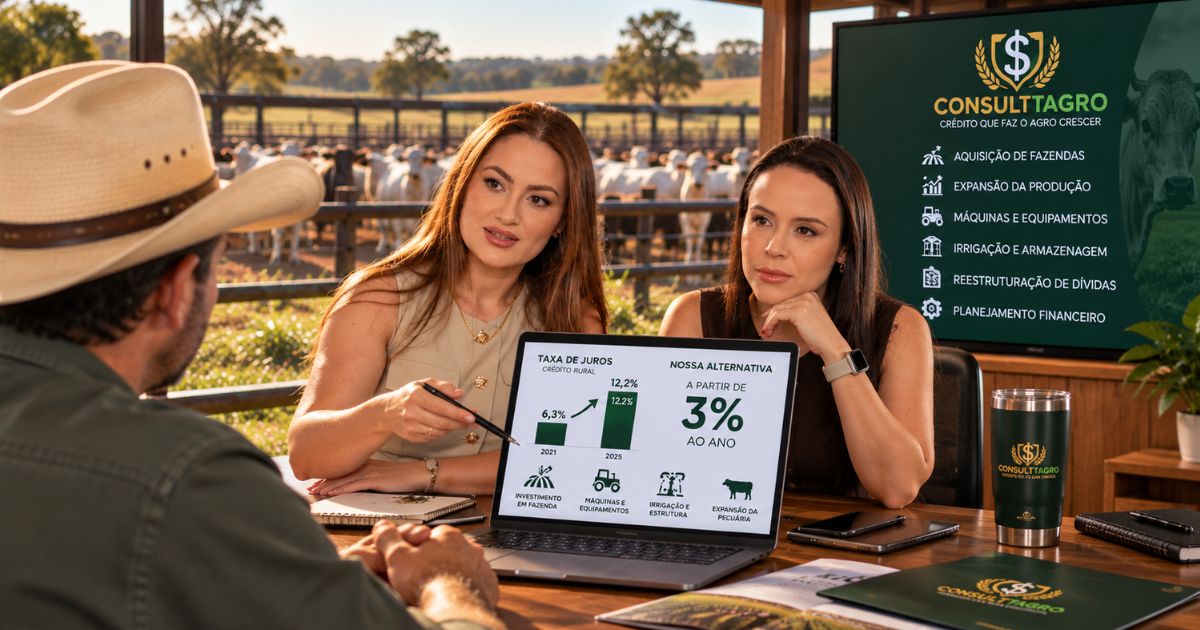 Juros do crédito rural quase dobram; empresa oferece alternativa a partir de 3% ao ano