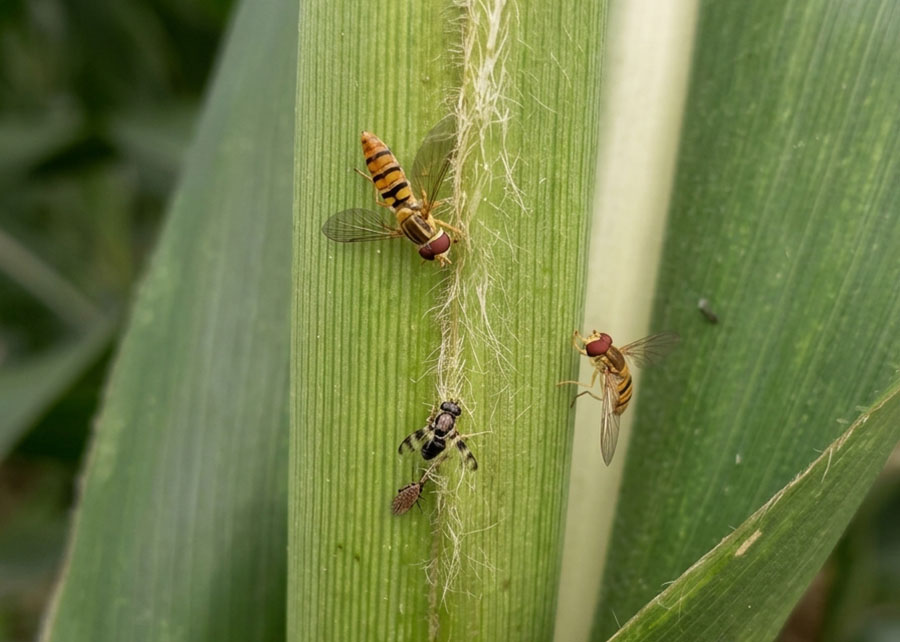 Mosca-sirfídeo reduz a infestação do pulgão-do-sorgo em lavouras de Minas Gerais
